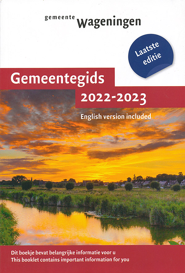 Afbeelding van het boek Gemeentegids Wageningen 2022-2023. English version included. Laatste editie
