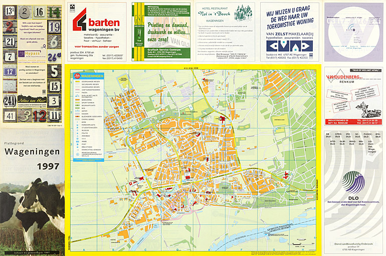Afbeelding van het boek Wageningen stadsplattegrond behoort bij gemeentegids 1997