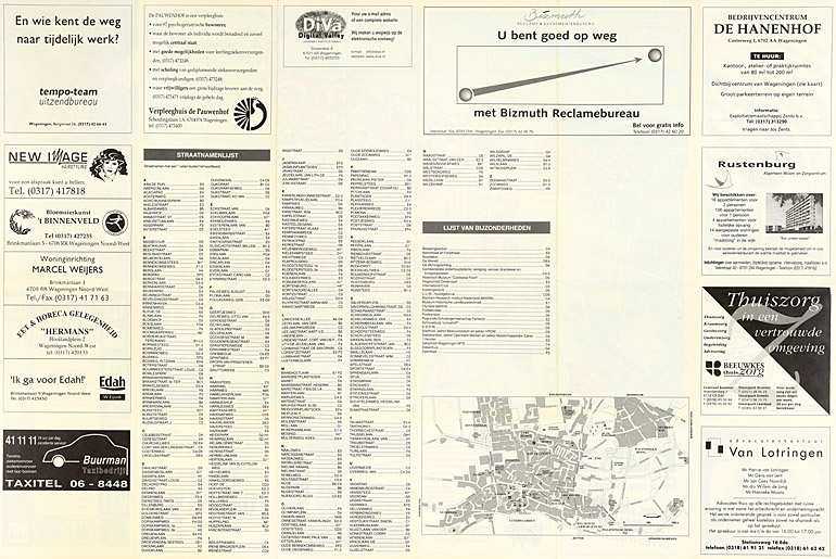Afbeelding van het boek Wageningen stadsplattegrond behoort bij gemeentegids 1997