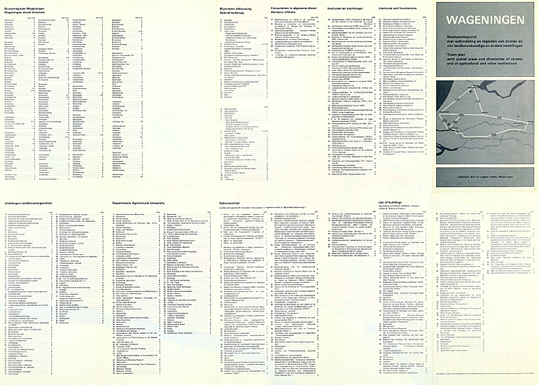 Afbeelding van het boek Wageningen Stadsplattegrond/Town plan 1980