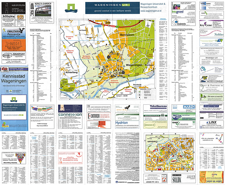 Afbeelding van het boek Citoplan plattegrond - 5e editie. Gemeente Wageningen. Centrumkaart en overzichtskaart met informatie Wageningen UR