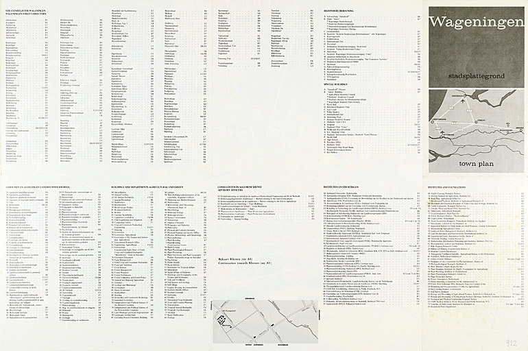 Afbeelding van het boek Wageningen stadsplattegrond/town plan 1974